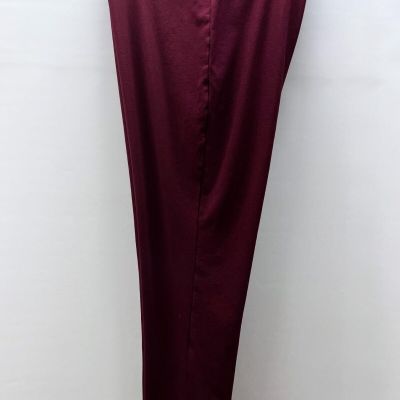 Susan Graver Women's Plus Size 2X Pull-On Slim Leg Ankle Pants Eggplant Purple